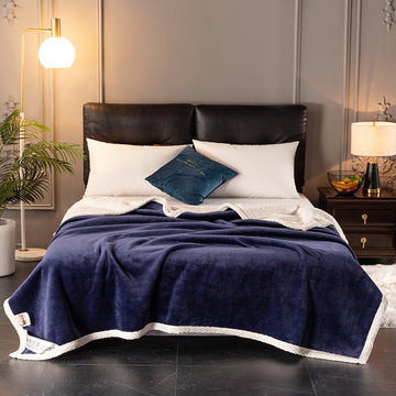 Double fleece blanket thick fleece blanket