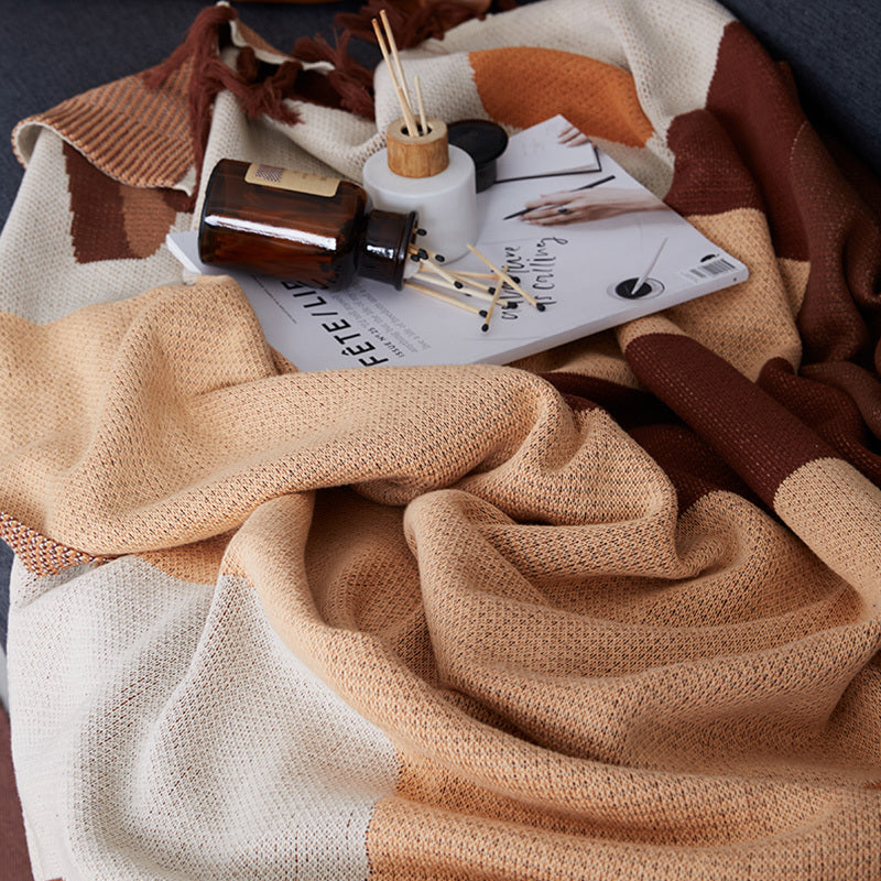 Nordic Morandi Simple Knitted Sofa Blanket