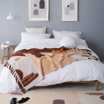 Nordic Morandi Simple Knitted Sofa Blanket