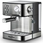 20 Bar Professional Espresso Machine With Milk Frother, Single Double Shot, ESE Pod Compatible, Visual Display Of Pressure, Removable Water Tank For Cappuccino, Latte, Machiato For Home Barista