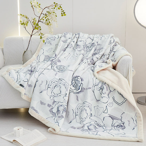 European Cotton Fleece Woolen Blanket Bed Sheet Milk Lambswool Thickened Warm Blanket
