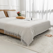 Nordic Plain Bed Runner Knitted Blanket