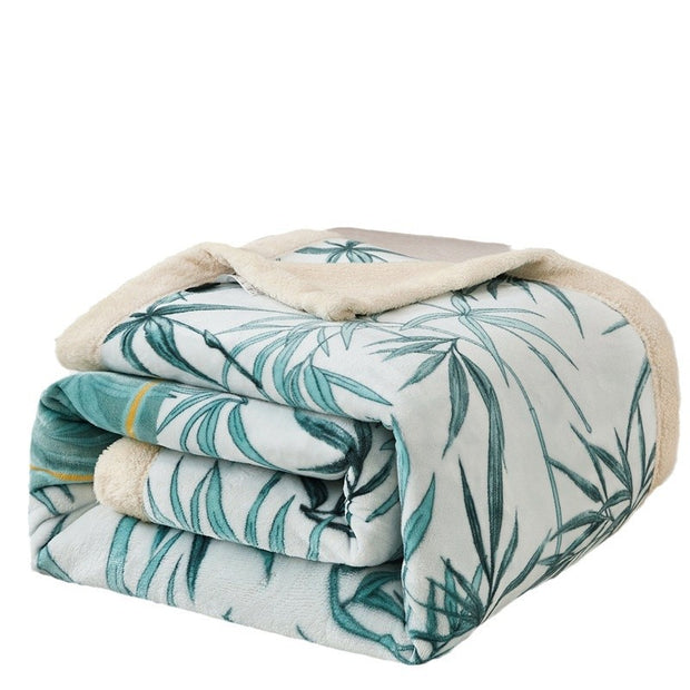 European Cotton Fleece Woolen Blanket Bed Sheet Milk Lambswool Thickened Warm Blanket
