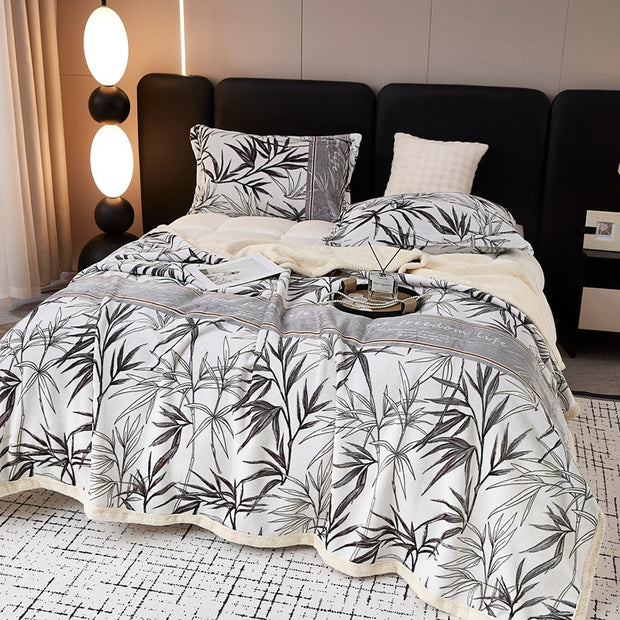 European Cotton Fleece Woolen Blanket Bed Sheet Milk Lambswool Thickened Warm Blanket