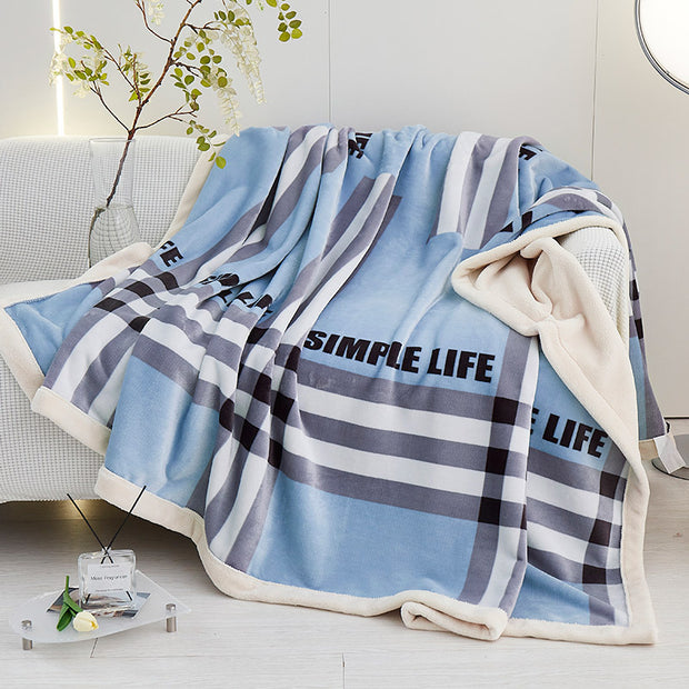 European Cotton Fleece Woolen Blanket Bed Sheet Milk Lambswool Thickened Warm Blanket