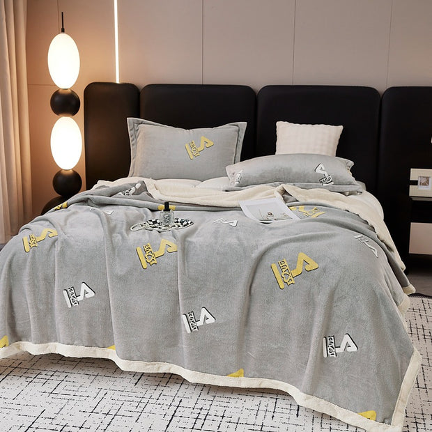 European Cotton Fleece Woolen Blanket Bed Sheet Milk Lambswool Thickened Warm Blanket